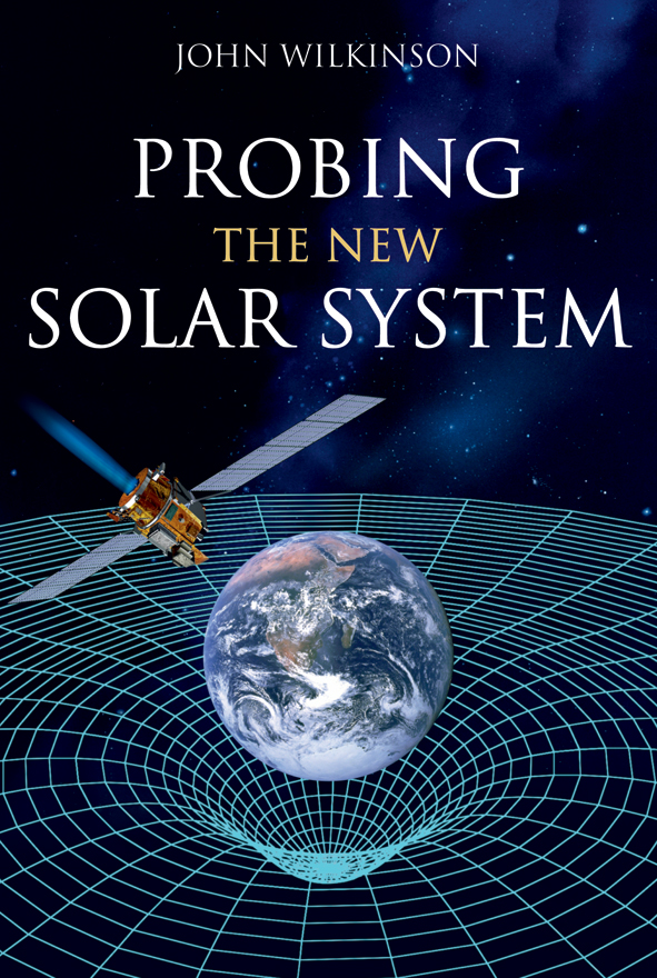 The cover image featuring the earth with a blue netting design underneath it with a sate-light flying just above the earth and a black starry backgrou