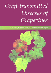 The cover image of Graft-transmitted Diseases of Grapevines, featuring  br