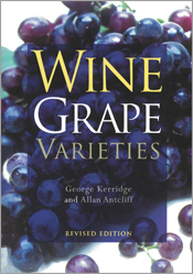 The cover image of Wine Grape Varieties, featuring a bunch of purple grapes, set against a plain white background.