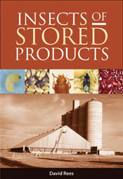 The cover image featuring a sepia toned image of a shed with multiple grain storage towers, with a strip of insects above this.