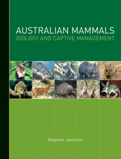 Cover image featuring ten small square image of Australian mammals, with a