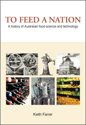 The cover image of To Feed A Nation, featuring three historical pictures and three modern pictures of food production.