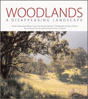 The cover image of Woodlands, featuring woodlands around a clearing of sho