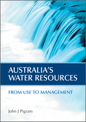 The cover image of Australia's Water Resources, featuring a blue close up