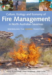 Cover image featuring a fire burning in scrub land bushed with rocky out crops in the background.
