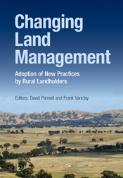 The cover image of Changing Land Management, featuring a landscape view of