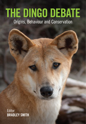 Cover image of The Dingo Debate, featuring a close-up photograph of a ding