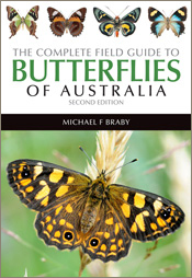 Cover featuring a prominent image of an orange and black butterfly against a green background and thumbnails of four other butterflies across the top.
