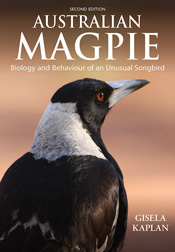Cover of Australian Magpie Second Edition, featuring a magpie looking into
