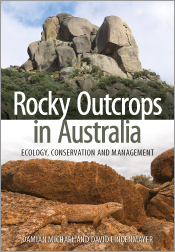 Cover featuring two photos: at top, a rocky outcrop against the sky and, at bottom, a lizard sitting on orange rocks.