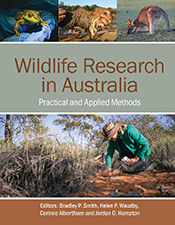 Cover of 'Wildlife Research in Australia', featuring a photo of a woman ch