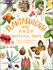 Cover of 'Plantabulous!' featuring brightly coloured illustrations of Aust