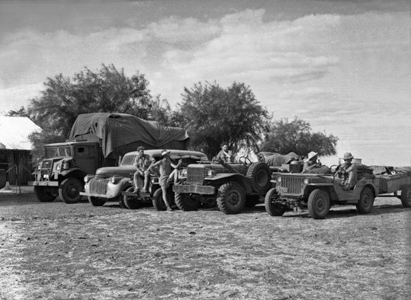 Survey vehicles near Anthony’s lagoon, Barkly Region Northern Territory–Queensland 1948