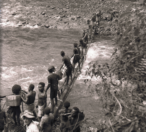 Crossing the Mubi River at Mendi–Tari, New Guinea 1961