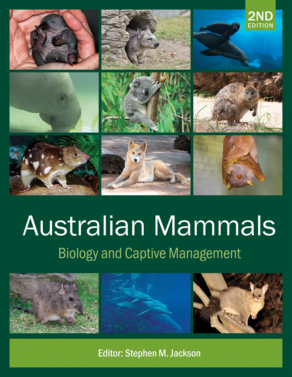 Cover of 'Australian Mammals, Second Edition', featuring photos of various mammal species.