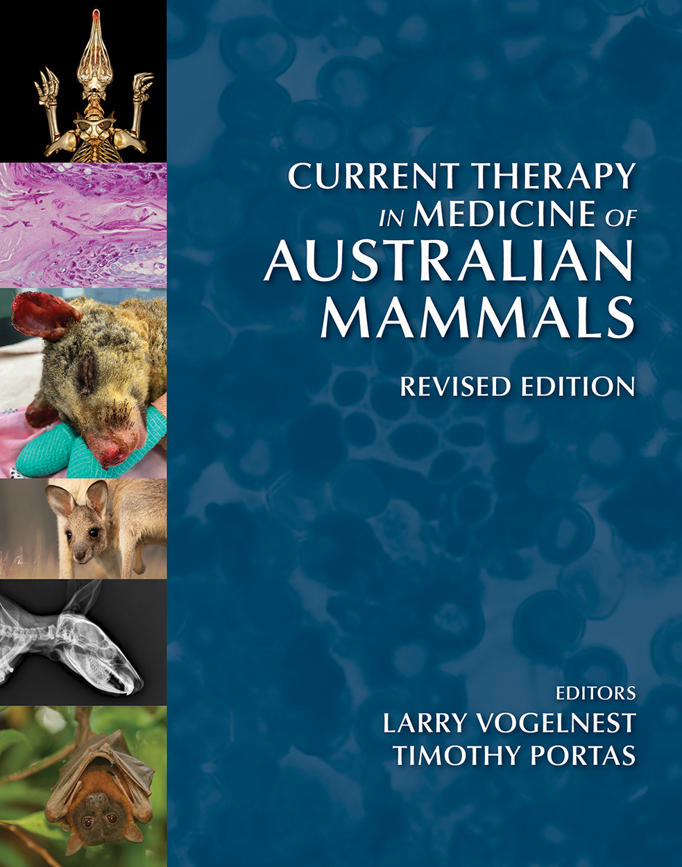 Cover of 'Current Therapy in Medicine of Australian Mammals, Revised Edition', featuring thumbnails of veterinary medical imaging and Australian mamma