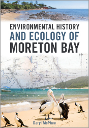 Cover featuring a compilation of photos of the bay with an old map of the