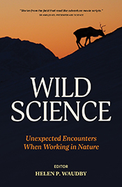Cover of 'Wild Science', featuring a silhouette of a grazing reindeer on a