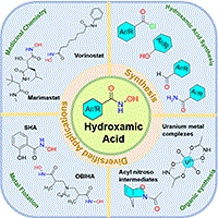 Chart depicting hydroxamic acids structure, synthesis materials and methods, and uses with chemical structure examples