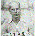 A black-and-white photograph of Peter Pringsheim as an internee in Australia.