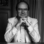 A black and white portrait photograph of John Atherton Young as Dean of Medicine.