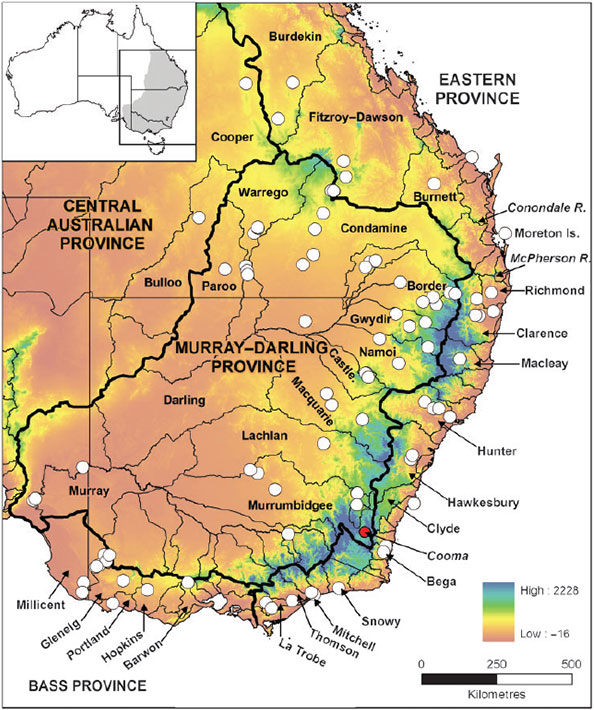 great dividing range on map