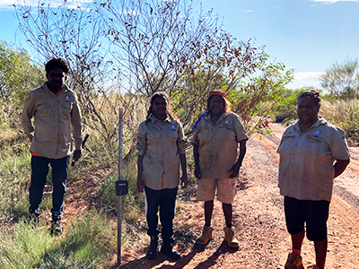 Indigenous Protected Area rangers conducting research in Western Australia.